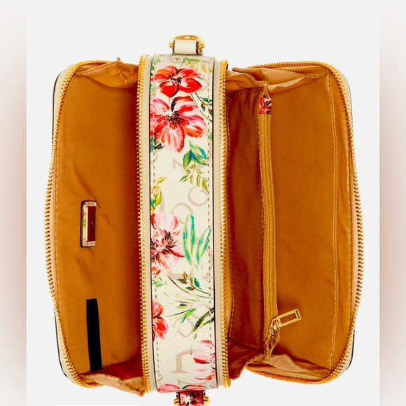 Guess Lewiston Double Zip Crossbody (Floral Multi Type) - Picture 6 of 6
